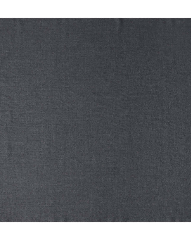 Steel Grey English Wool Suiting Fabric Piece