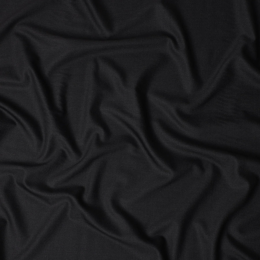 Ebony Black Super 150'S English Wool Suiting
