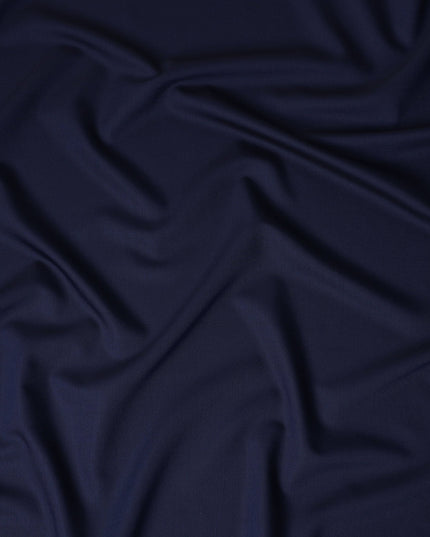 Midnight Blue English Wool Suiting Fabric Piece