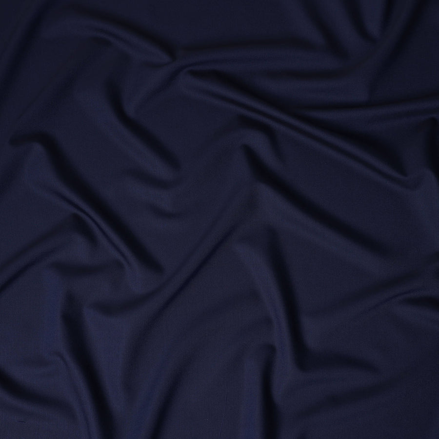 Midnight Blue English Wool Suiting Fabric Piece