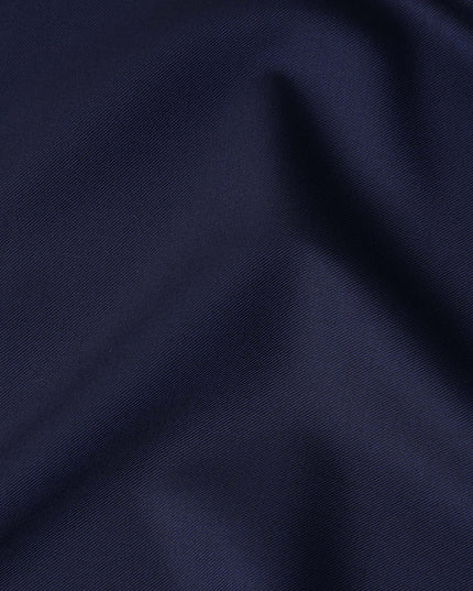Midnight Blue English Wool Suiting Fabric Piece