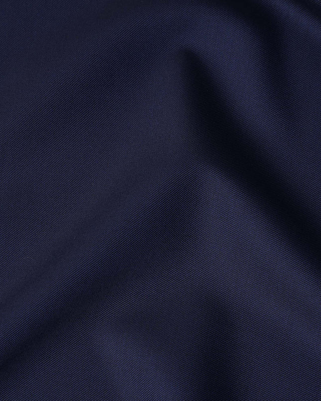 Midnight Blue English Wool Suiting Fabric Piece