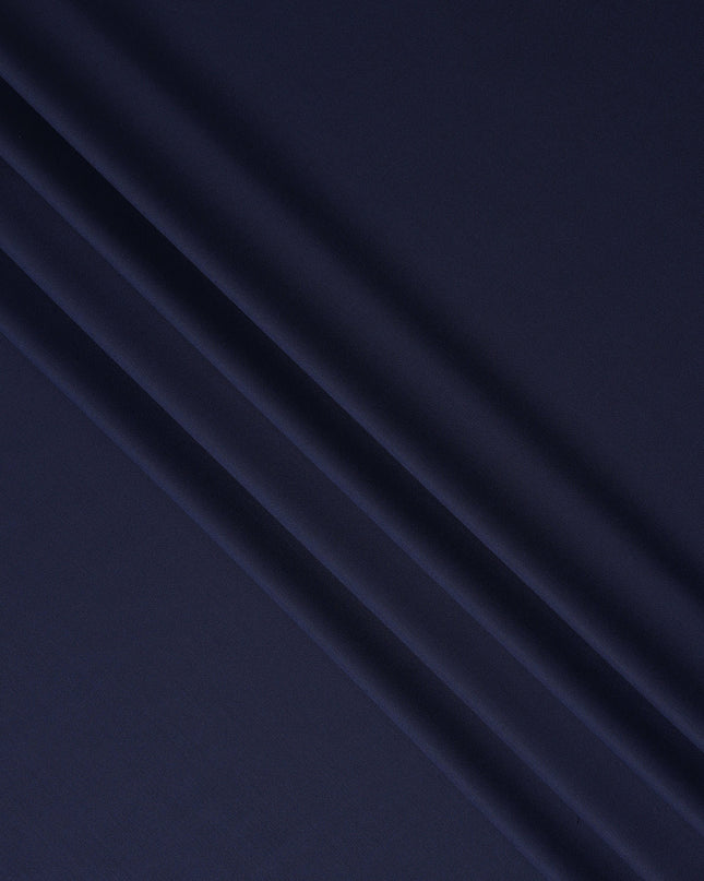 Midnight Blue English Wool Suiting Fabric Piece