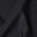 Jet Black Plain English Wool Suiting Fabric