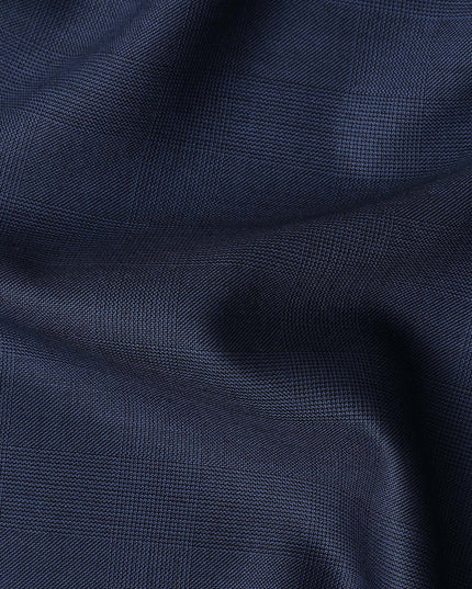 Slate Blue Self Design English Wool Suiting Fabric