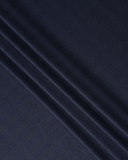 Slate Blue Self Design English Wool Suiting Fabric