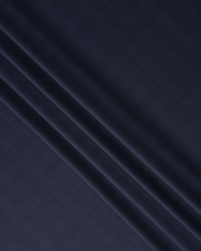 Slate Blue Self Design English Wool Suiting Fabric