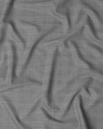 Ash Grey English Wool Suiting Fabric Piece