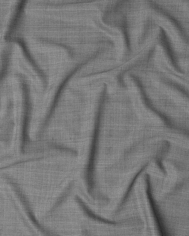 Ash Grey English Wool Suiting Fabric Piece