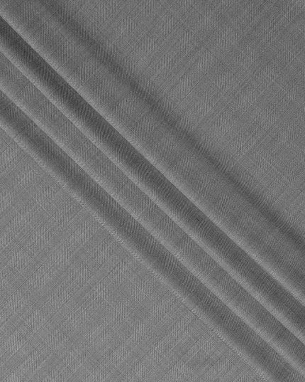 Ash Grey English Wool Suiting Fabric Piece