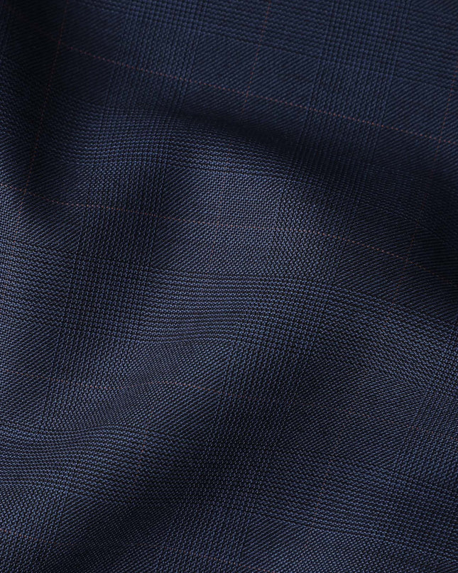 Navy Blue English Wool Suiting Fabric