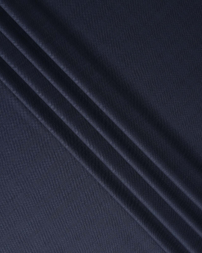Navy Blue English Wool Suiting Fabric