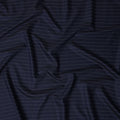 Navy Pinstripe English Wool Suiting Fabric Piece