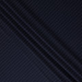Navy Pinstripe English Wool Suiting Fabric Piece