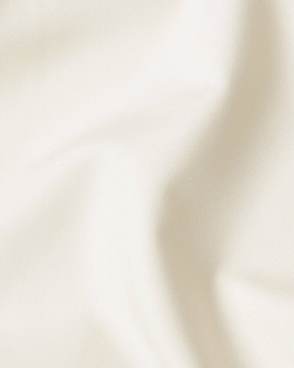 Ivory White English Wool Suiting Fabric Piece