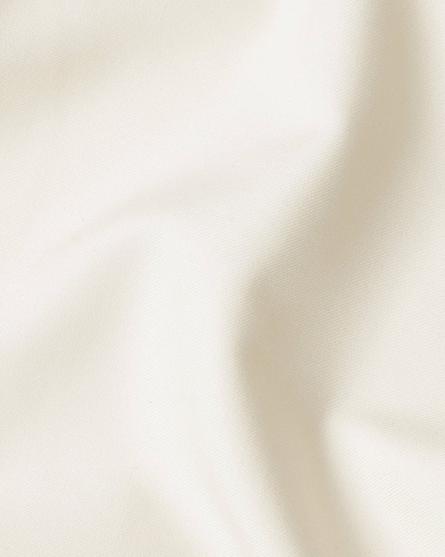 Ivory White English Wool Suiting Fabric Piece