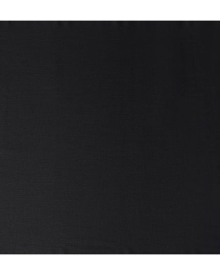 Jet Black English Wool Suiting Fabric | Super 150'S