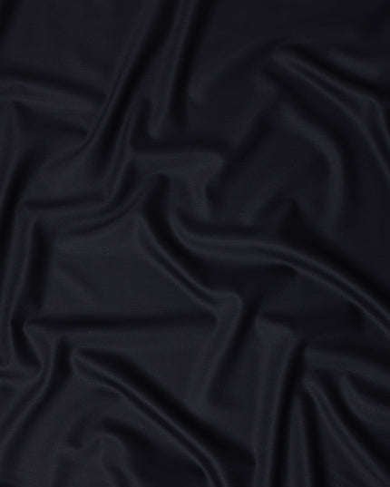 Coal Black Premium English Wool Suiting Fabric
