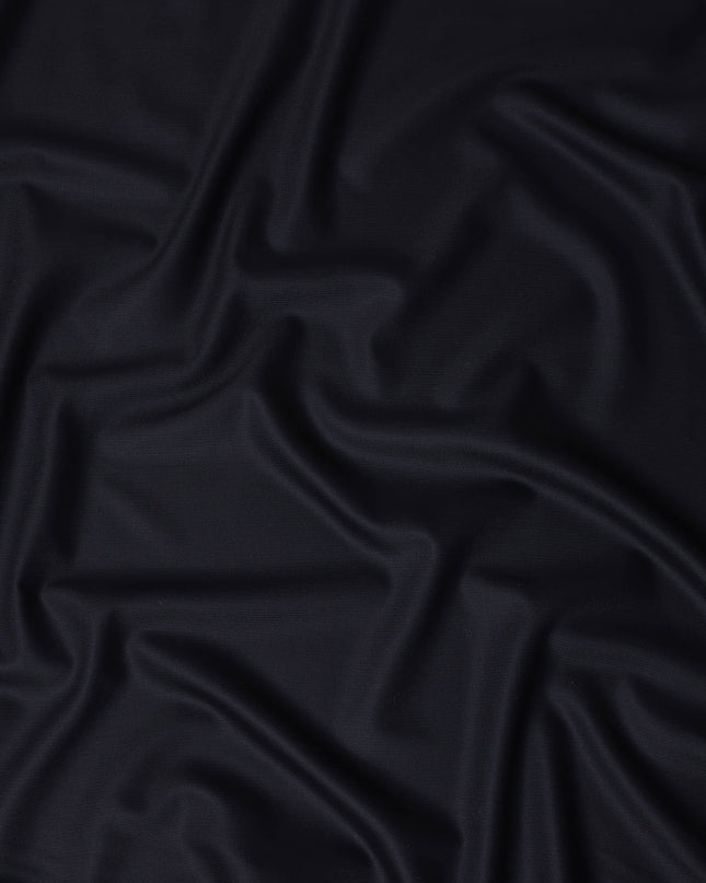 Coal Black Premium English Wool Suiting Fabric