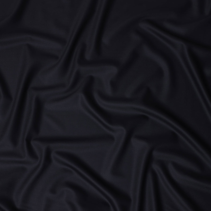 Coal Black Premium English Wool Suiting Fabric