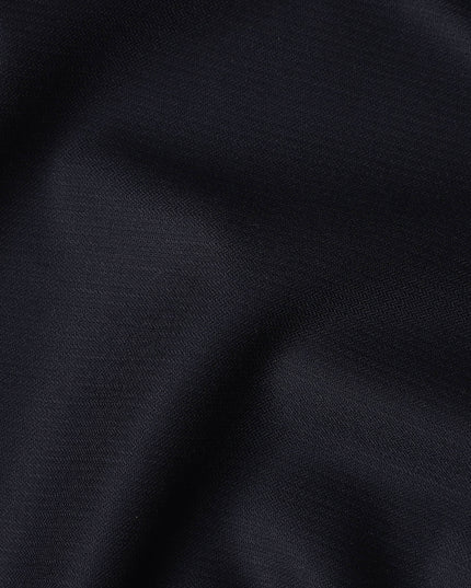 Coal Black Premium English Wool Suiting Fabric