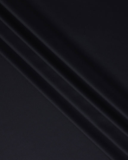 Coal Black Premium English Wool Suiting Fabric