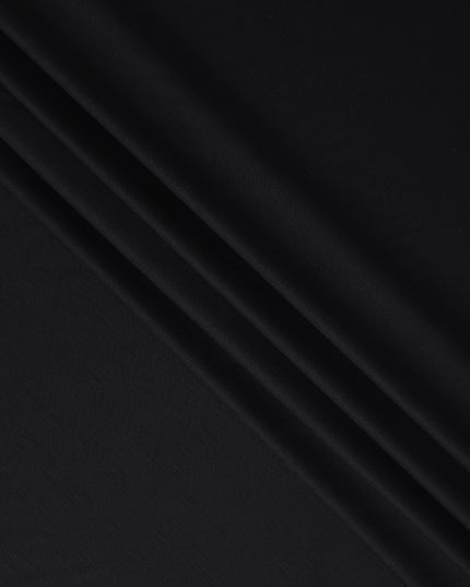 Charcoal Black English Wool Suiting Fabric Piece