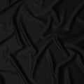 Jet Black English Wool Suiting Fabric