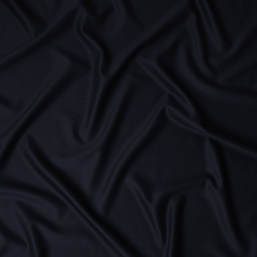 Ink Blue English Wool Suiting Fabric