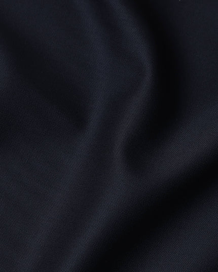 Ink Blue English Wool Suiting Fabric