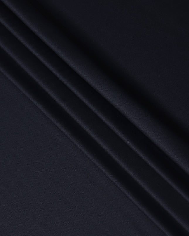 Ink Blue English Wool Suiting Fabric