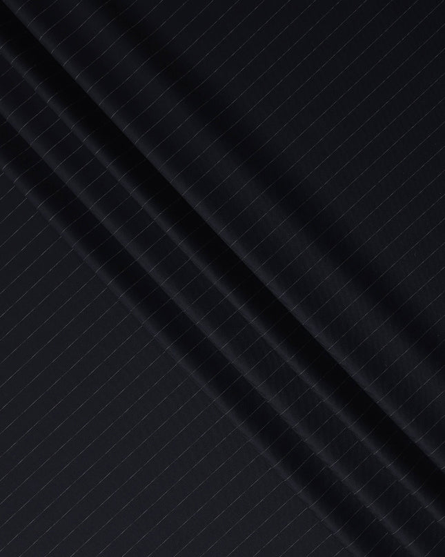Navy Blue Pinstripe English Wool Suiting Fabric