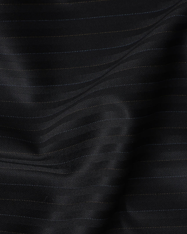 Jet Black English Wool Suiting 3.75m