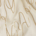 Sand Beige Abstract Silk Chiffon Fabric 110cm