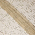 Cream Beige Abstract Silk Chiffon Fabric 110cm