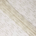 Pearl White Abstract Silk Chiffon Fabric 110cm