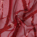 Burgundy Red Abstract Silk Chiffon Fabric 110cm