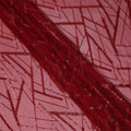 Burgundy Red Abstract Silk Chiffon Fabric 110cm