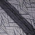 Silver Grey Abstract Silk Chiffon Fabric 110cm
