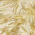 Champagne Gold Leaf Silk Chiffon Fabric 110cm