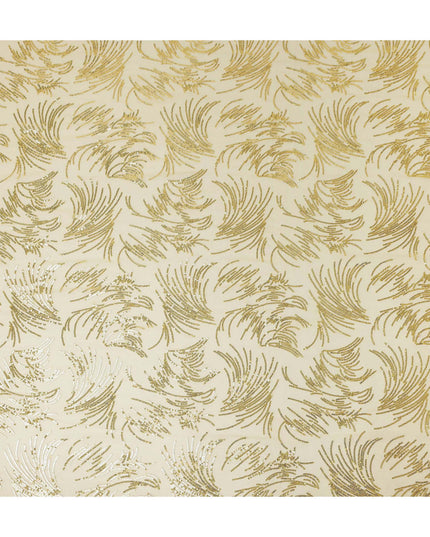 Champagne Gold Leaf Silk Chiffon Fabric 110cm