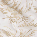 Ivory White Leaf Silk Chiffon Fabric 110cm