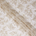 Ivory White Leaf Silk Chiffon Fabric 110cm