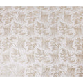 Ivory White Leaf Silk Chiffon Fabric 110cm