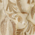 Golden Beige Leaf Silk Chiffon Fabric 110cm