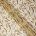 Golden Beige Leaf Silk Chiffon Fabric 110cm