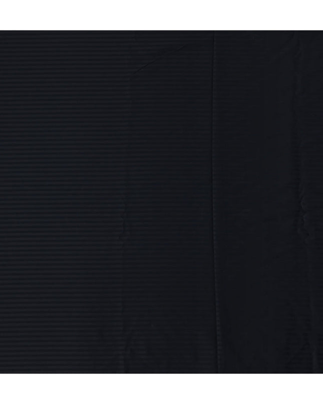 Jet Black Self Pure Cotton Italian Shirting Fabric 150cm