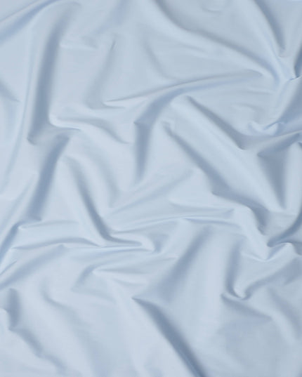 Sky Blue Plain Pure Cotton Italian Shirting Fabric 150cm