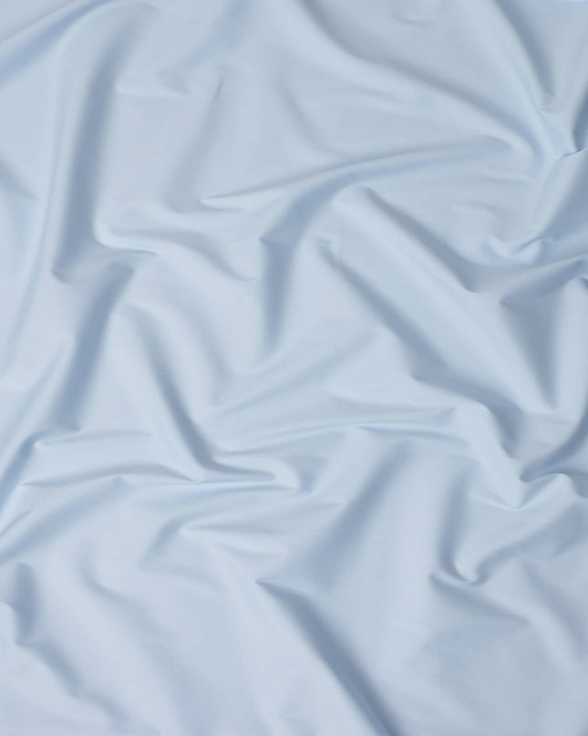Sky Blue Plain Pure Cotton Italian Shirting Fabric 150cm