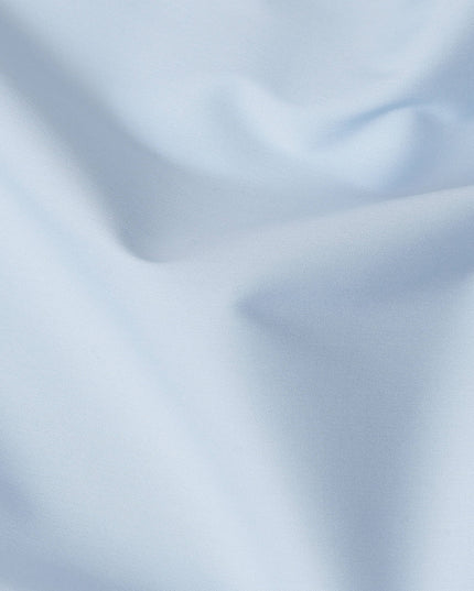 Sky Blue Plain Pure Cotton Italian Shirting Fabric 150cm